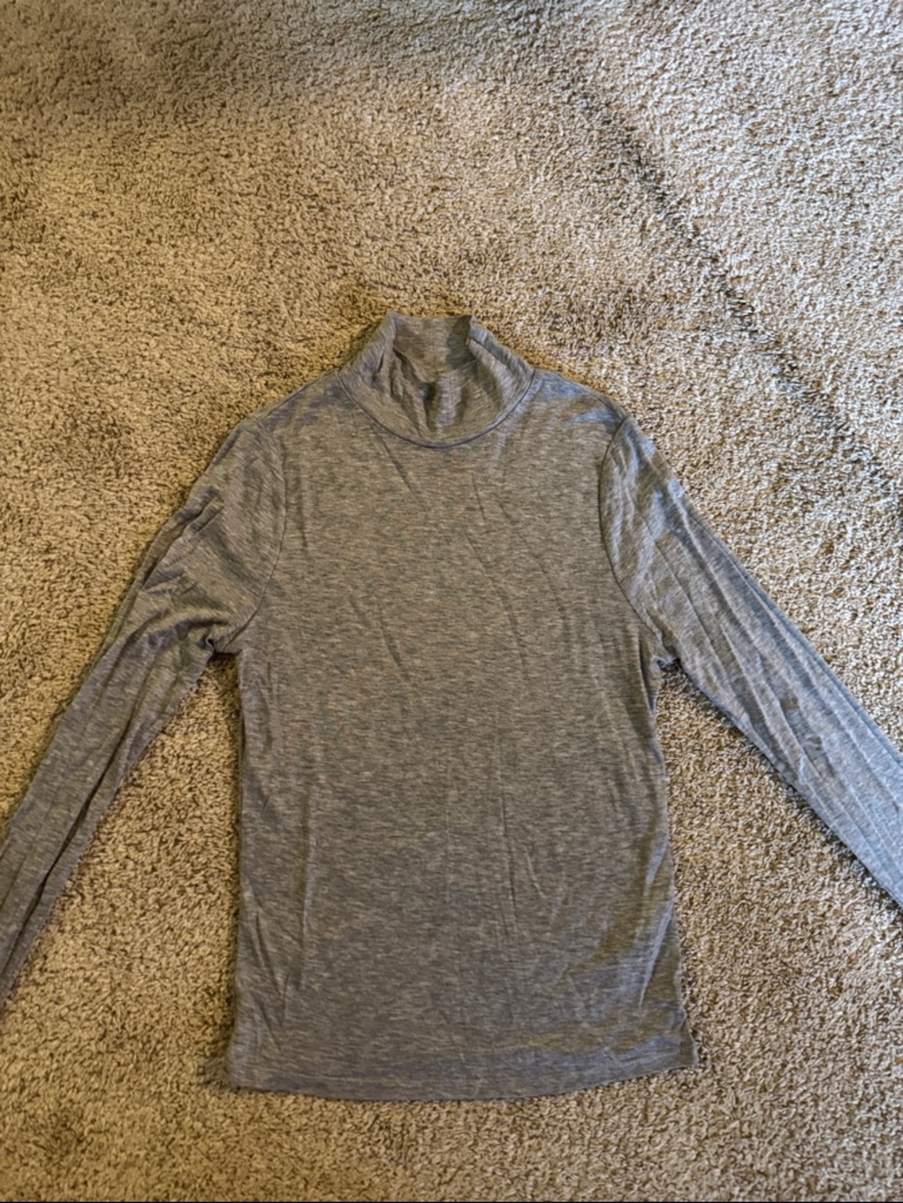 Topshop Gray Long Sleeve Turtleneck Tee